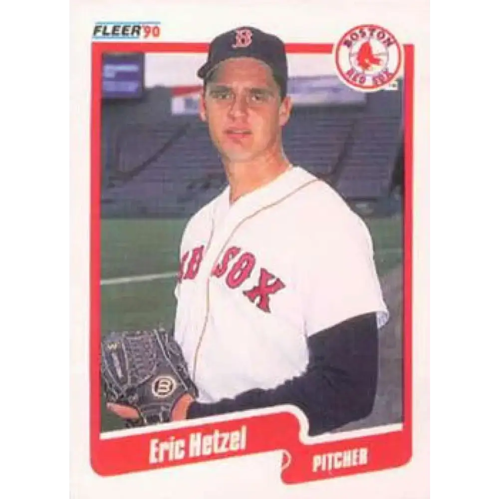 1990 Fleer #279 Eric Hetzel NM-MT Boston Red Sox Baseball Card - Baseball Card Single