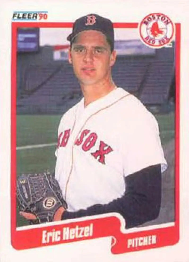 1990 Fleer #279 Eric Hetzel NM-MT Boston Red Sox Baseball Card - Baseball Card Single