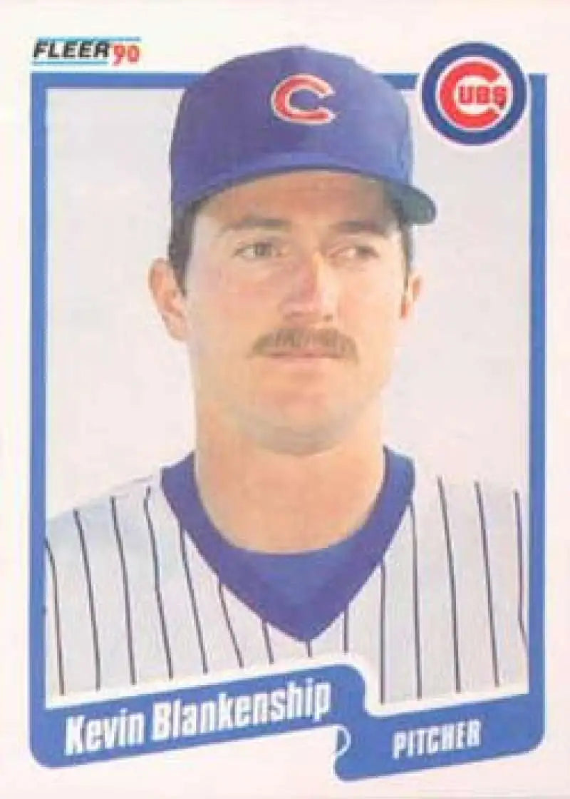 1990 Fleer #28 Kevin Blankenship NM-MT Chicago Cubs Baseball Card - Baseball Card Single