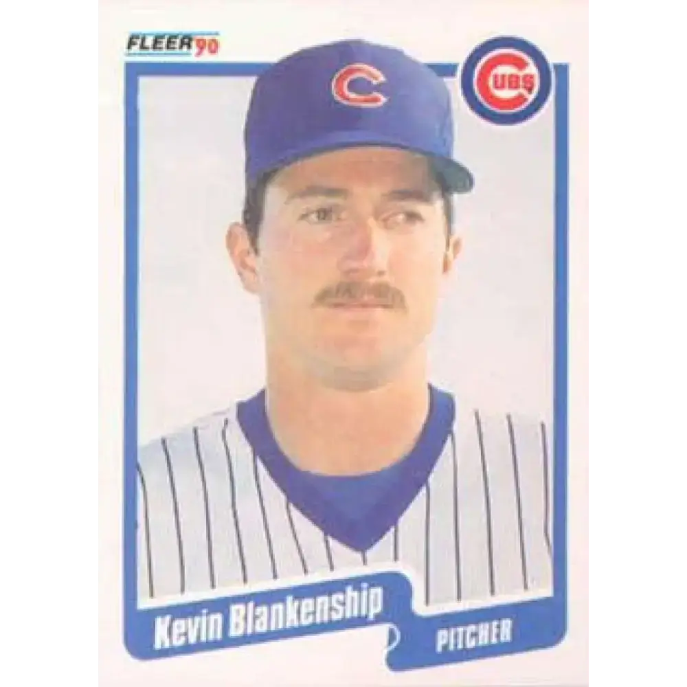 1990 Fleer #28 Kevin Blankenship NM-MT Chicago Cubs Baseball Card - Baseball Card Single