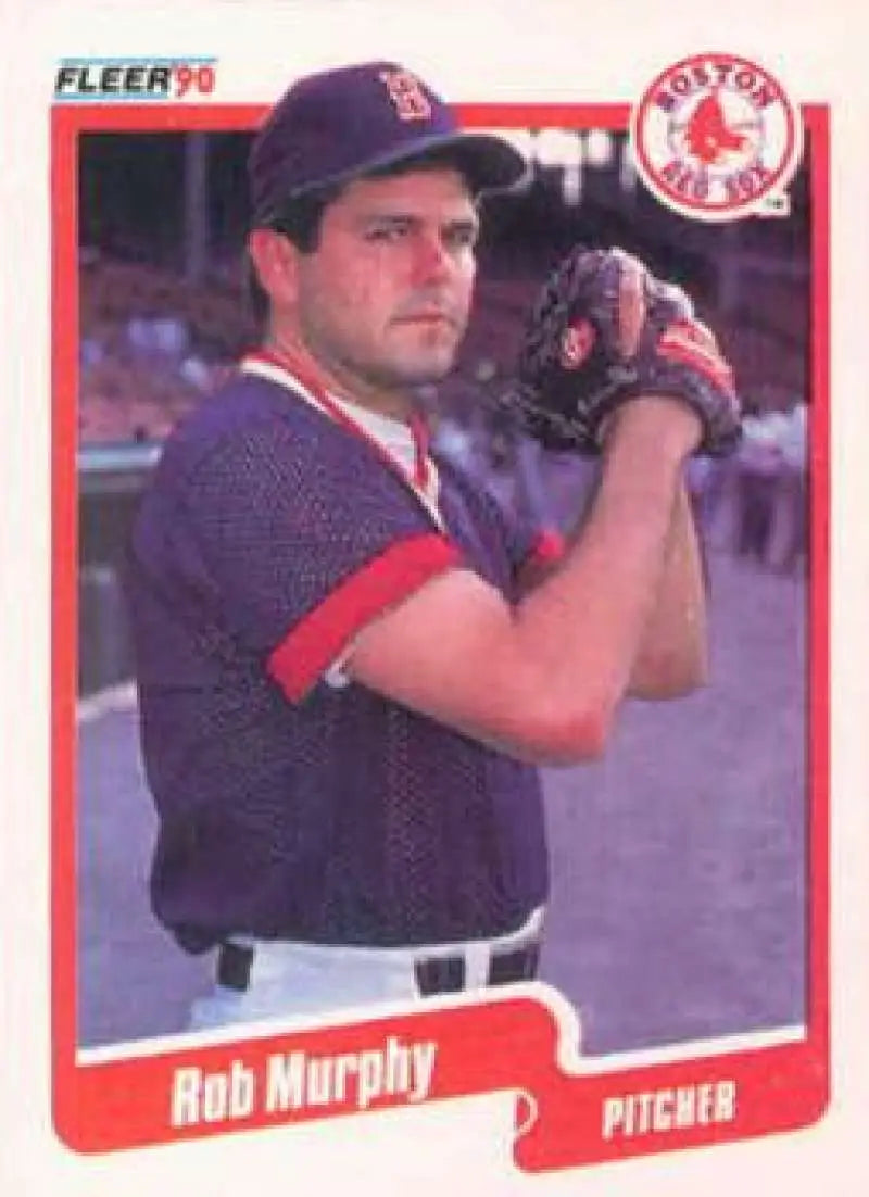 1990 Fleer #281 Rob Murphy NM-MT Boston Red Sox Baseball Card - Baseball Card Single