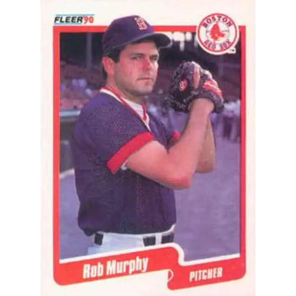 1990 Fleer #281 Rob Murphy UER NM-MT Boston Red Sox Baseball Card - Baseball Card Single