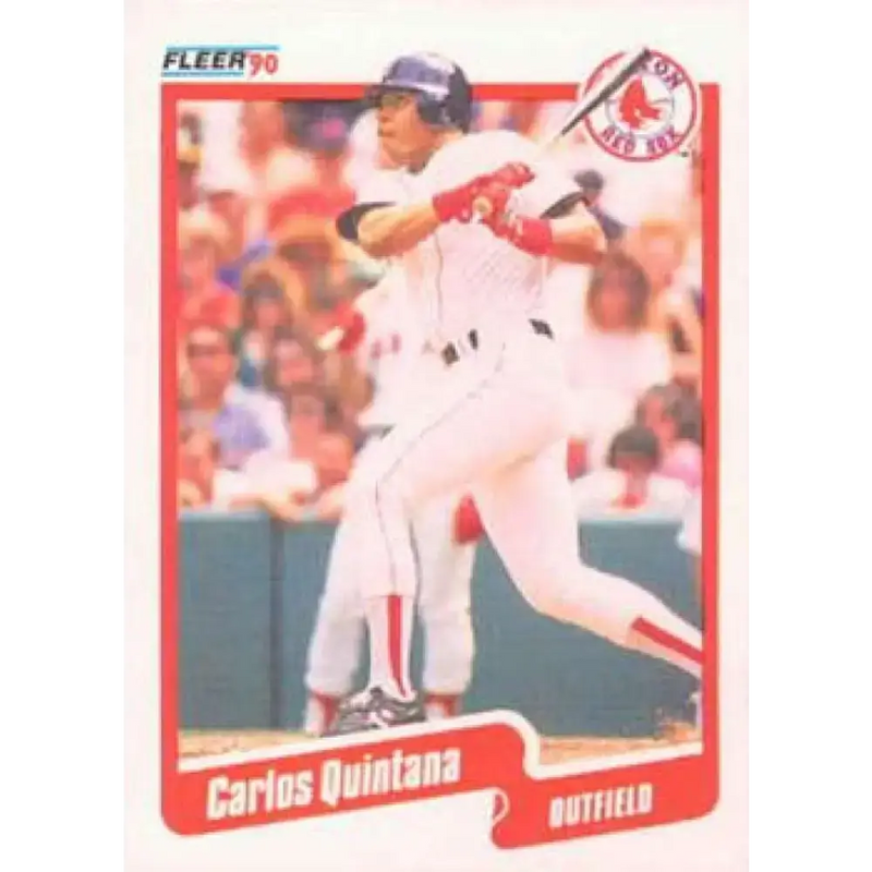 1990 Fleer #283 Carlos Quintana NM-MT Boston Red Sox Baseball Card - Baseball Card Single