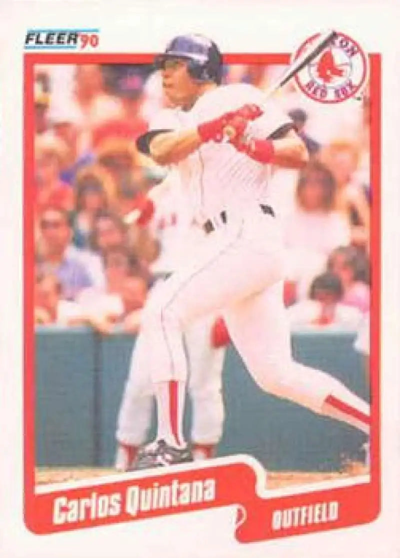 1990 Fleer #283 Carlos Quintana NM-MT Boston Red Sox Baseball Card - Baseball Card Single