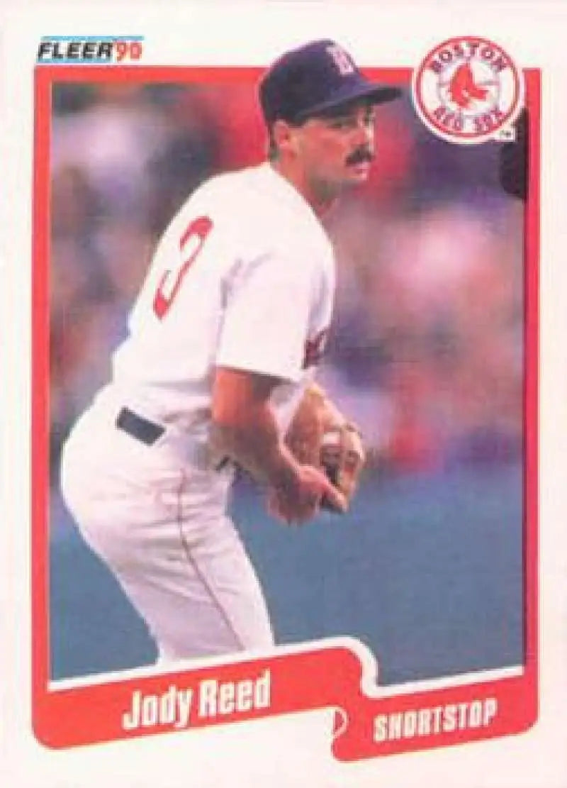 1990 Fleer #284 Jody Reed NM-MT Boston Red Sox Baseball Card - Baseball Card Single