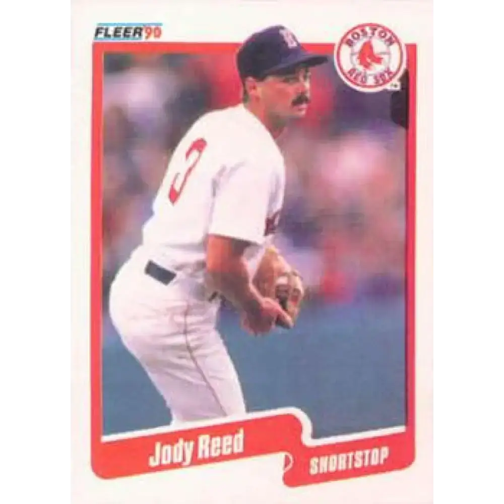 1990 Fleer #284 Jody Reed NM-MT Boston Red Sox Baseball Card - Baseball Card Single