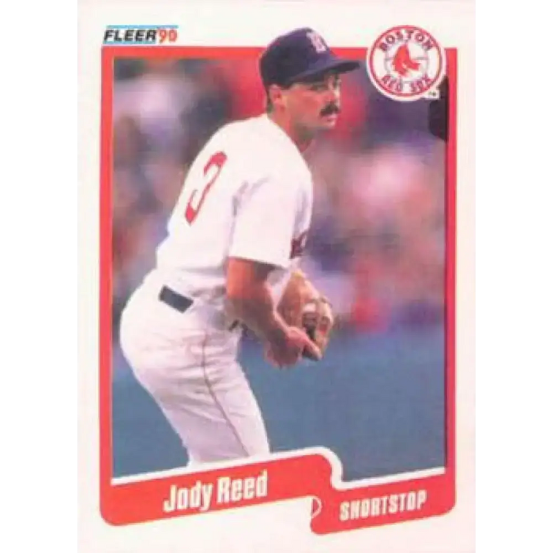 1990 Fleer #284 Jody Reed NM-MT Boston Red Sox Baseball Card - Baseball Card Single