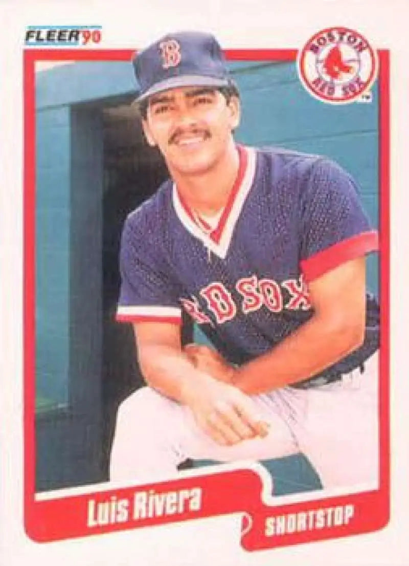 1990 Fleer #285 Luis Rivera NM-MT Boston Red Sox Baseball Card - Baseball Card Single