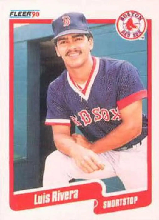 1990 Fleer #285 Luis Rivera NM-MT Boston Red Sox Baseball Card - Baseball Card Single