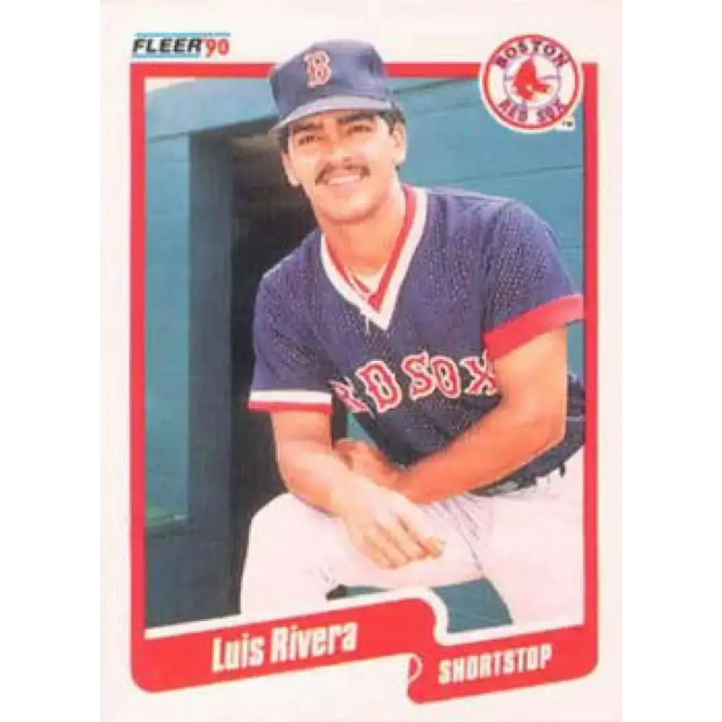 1990 Fleer #285 Luis Rivera NM-MT Boston Red Sox Baseball Card - Baseball Card Single