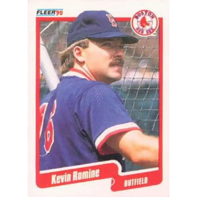 1990 Fleer #286 Kevin Romine NM-MT Boston Red Sox Baseball Card - Baseball Card Single