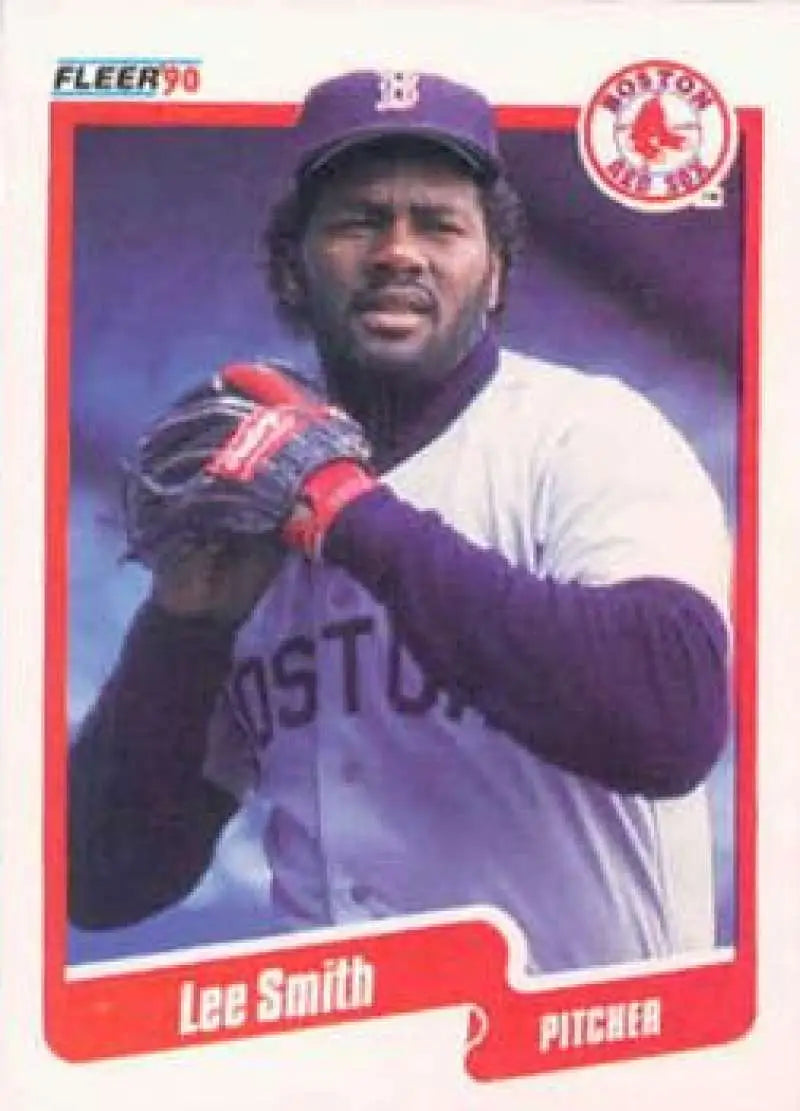 1990 Fleer #287 Lee Smith NM-MT Boston Red Sox Baseball Card - Baseball Card Single