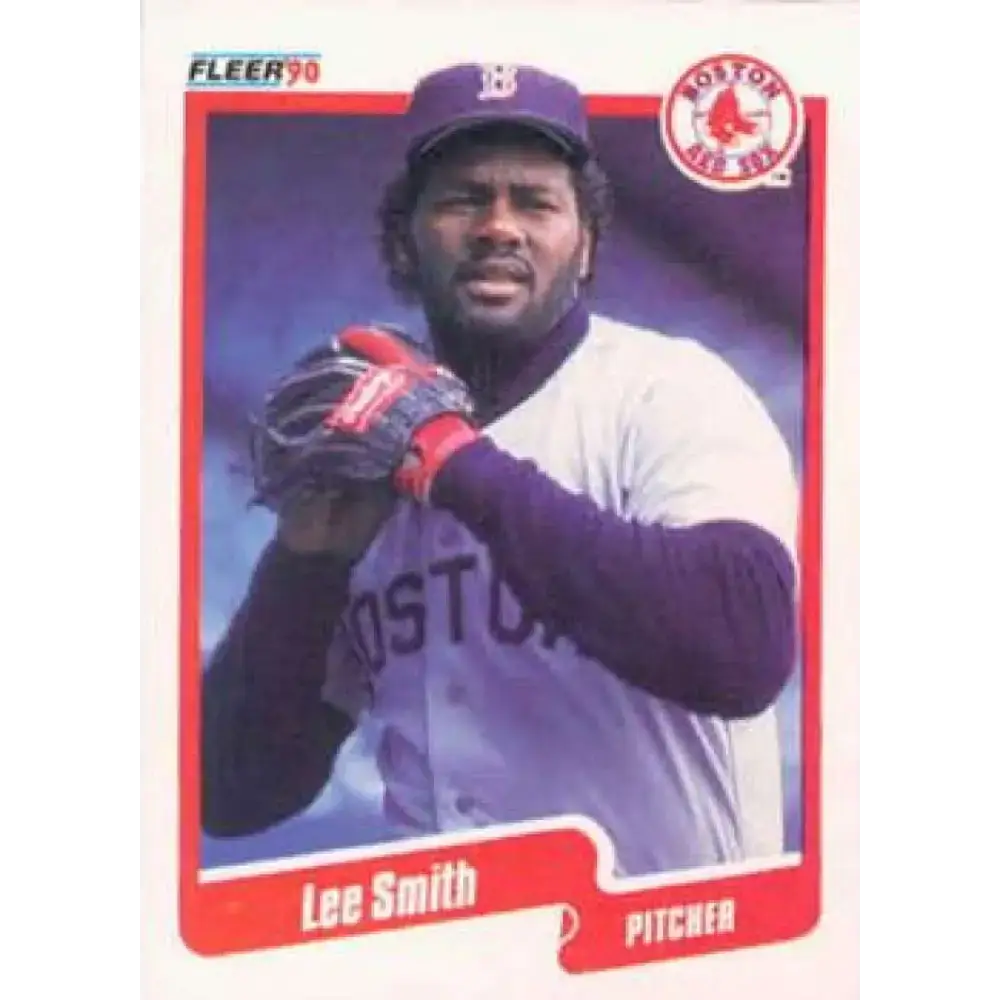 1990 Fleer #287 Lee Smith NM-MT Boston Red Sox Baseball Card - Baseball Card Single
