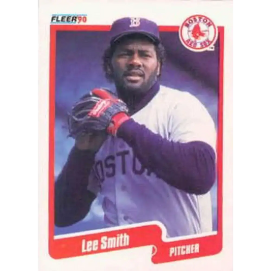 1990 Fleer #287 Lee Smith NM-MT Boston Red Sox Baseball Card - Baseball Card Single