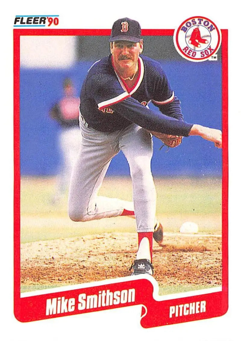 1990 Fleer #288 Mike Smithson NM-MT Boston Red Sox Baseball Card - Baseball Card Single