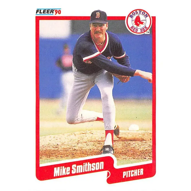 1990 Fleer #288 Mike Smithson NM-MT Boston Red Sox Baseball Card - Baseball Card Single