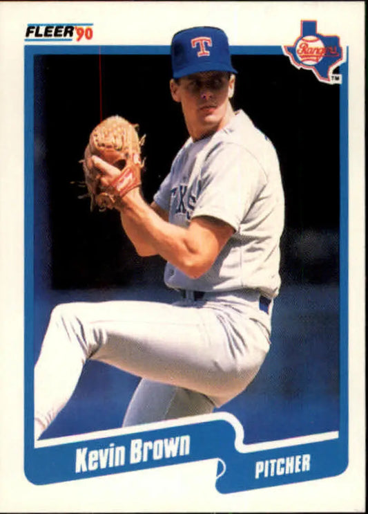 1990 Fleer #291 Kevin Brown NM-MT Texas Rangers Baseball Card - Baseball Card Single