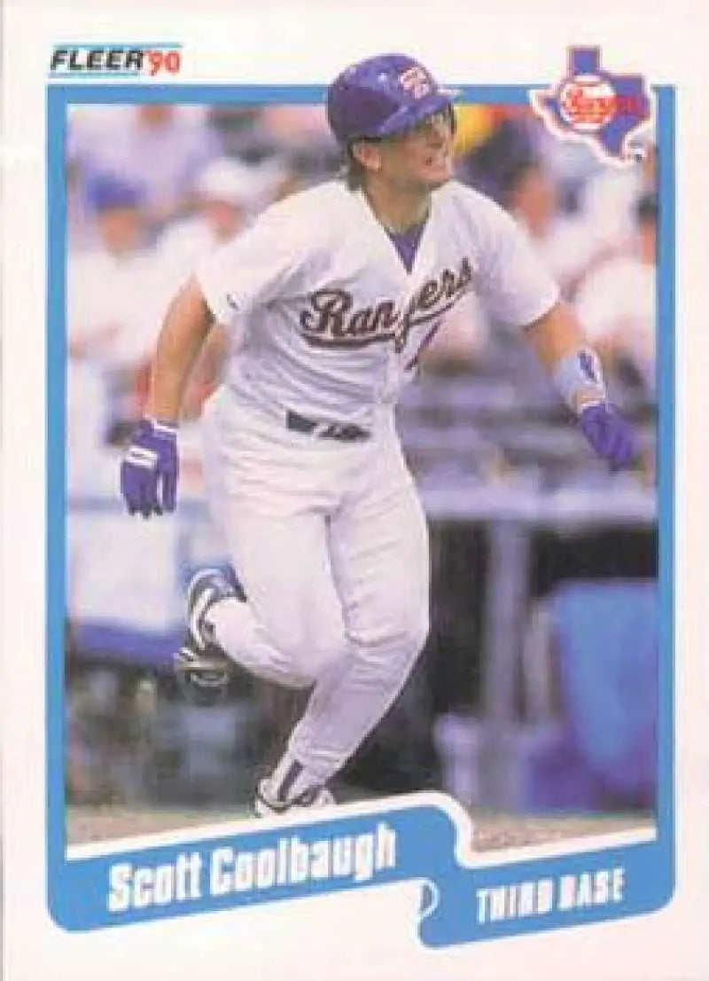 1990 Fleer #293 Scott Coolbaugh NM-MT RC Rookie Texas Rangers Baseball Card - Baseball Card Single