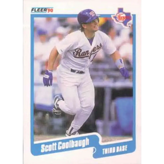1990 Fleer #293 Scott Coolbaugh NM-MT RC Rookie Texas Rangers Baseball Card - Baseball Card Single