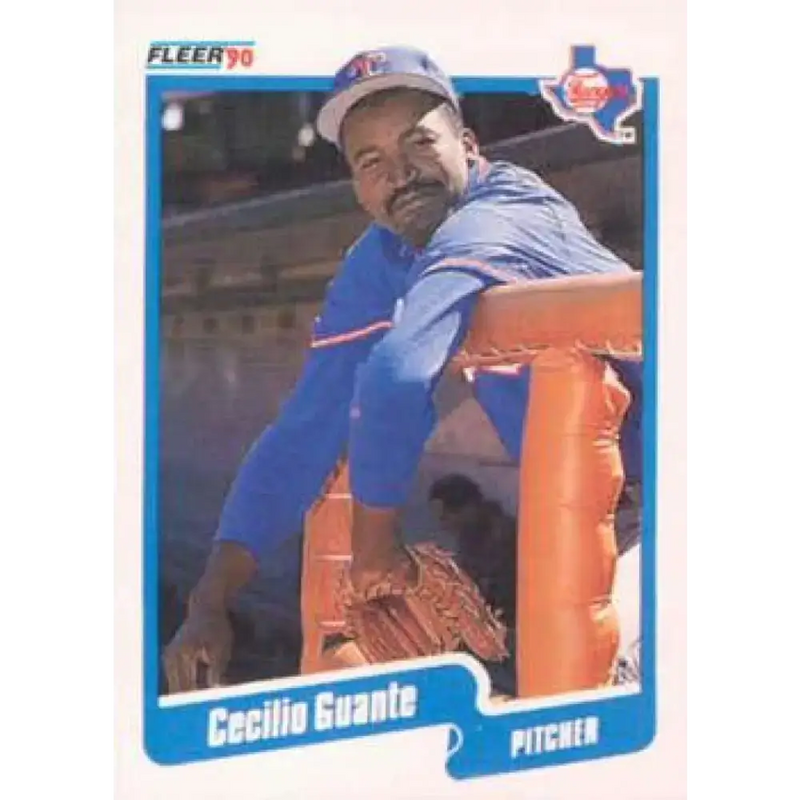 1990 Fleer #298 Cecilio Guante NM-MT Texas Rangers Baseball Card - Baseball Card Single