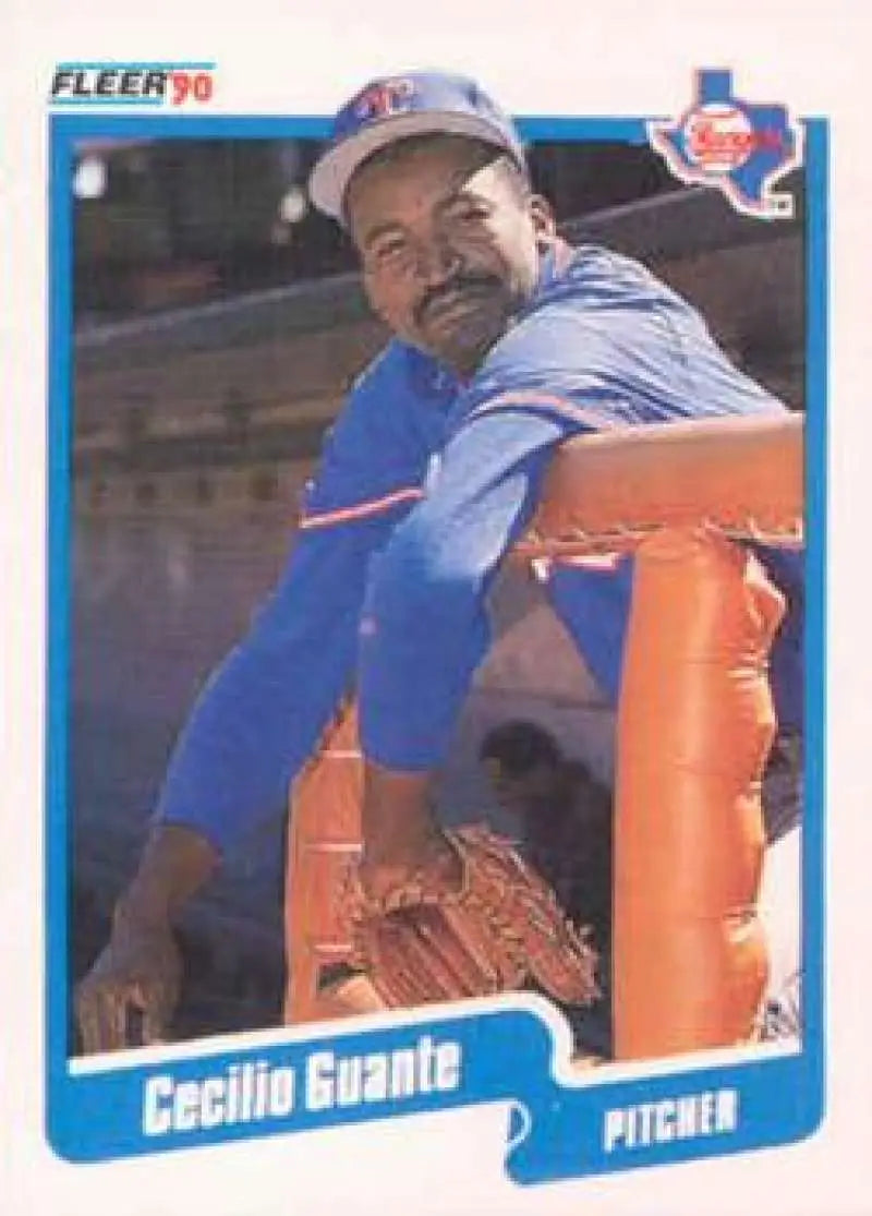 1990 Fleer #298 Cecilio Guante NM-MT Texas Rangers Baseball Card