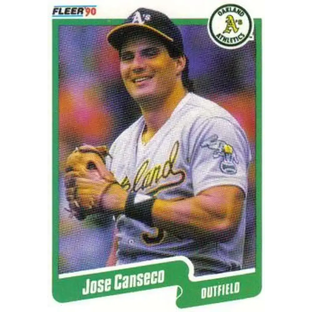 1990 Fleer #3 Jose Canseco NM-MT Oakland Athletics Baseball Card - Baseball Card Single