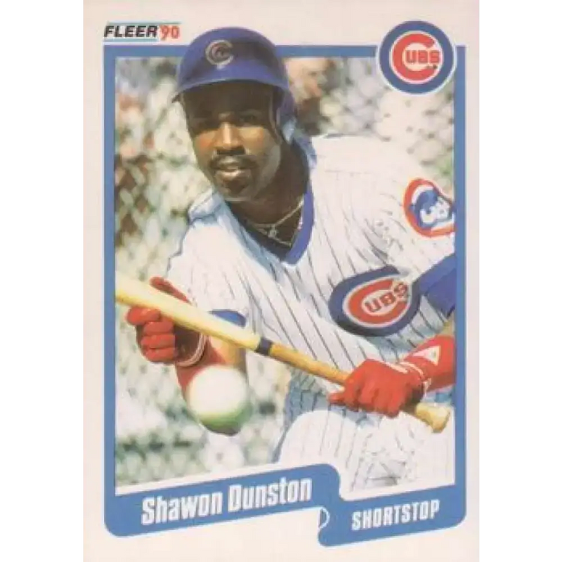 1990 Fleer #30 Shawon Dunston NM-MT Chicago Cubs Baseball Card - Baseball Card Single