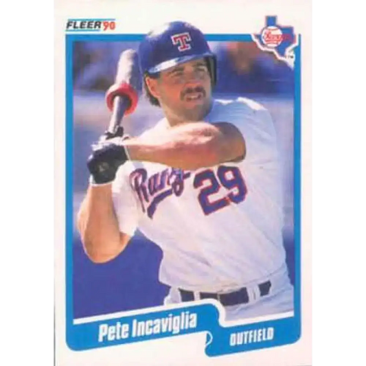 1990 Fleer #301 Pete Incaviglia NM-MT Texas Rangers Baseball Card - Baseball Card Single