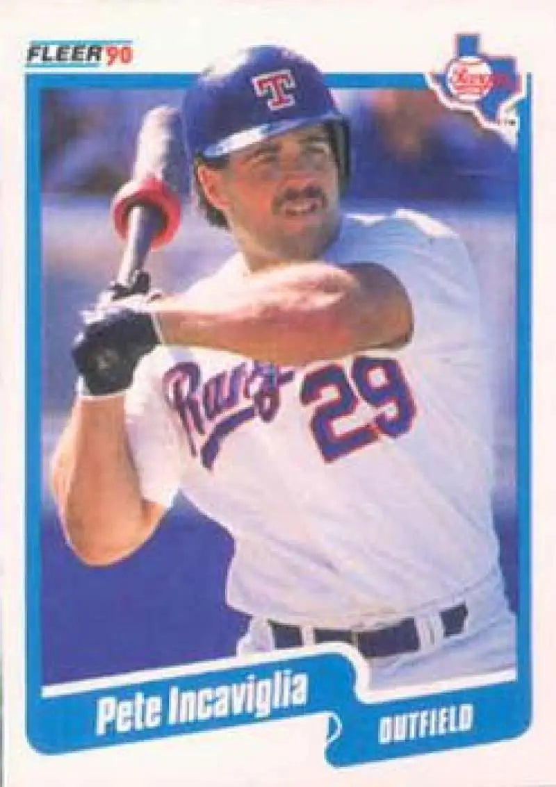 1990 Fleer #301 Pete Incaviglia NM-MT Texas Rangers Baseball Card - Baseball Card Single