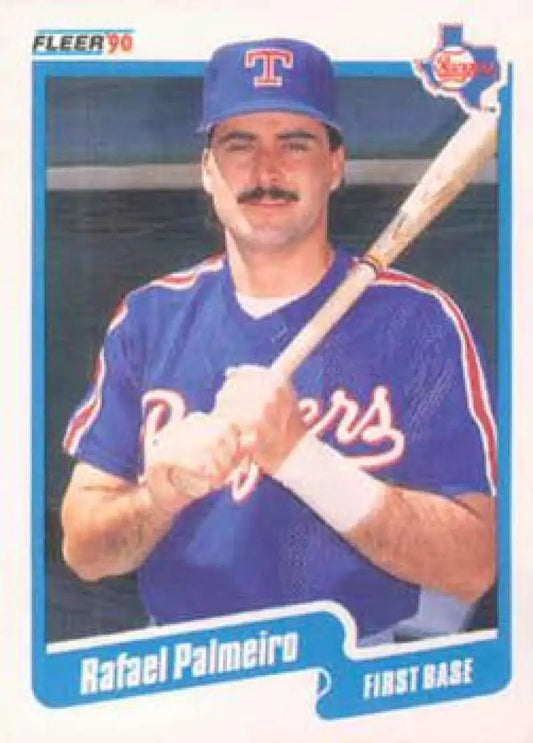 1990 Fleer #308 Rafael Palmeiro NM-MT Texas Rangers Baseball Card - Baseball Card Single