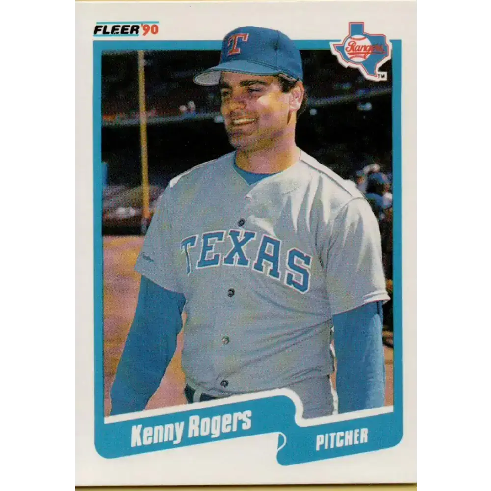 1990 Fleer #311 Kenny Rogers NM-MT Texas Rangers Baseball Card - Baseball Card Single