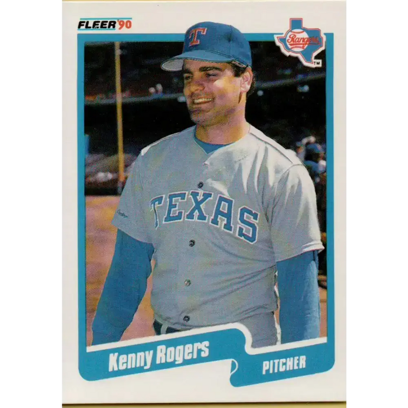 1990 Fleer #311 Kenny Rogers NM-MT Texas Rangers Baseball Card - Baseball Card Single