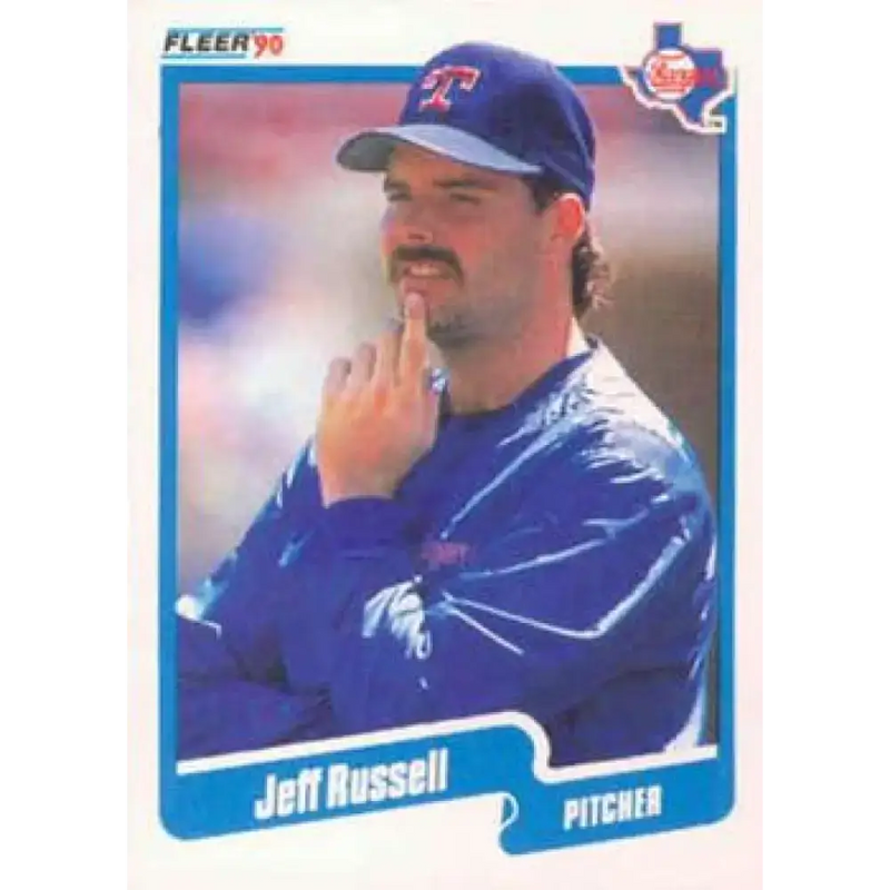 1990 Fleer #312 Jeff Russell NM-MT Texas Rangers Baseball Card - Baseball Card Single