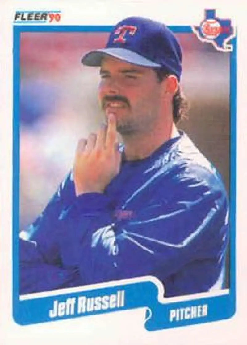 1990 Fleer #312 Jeff Russell NM-MT Texas Rangers Baseball Card - Baseball Card Single