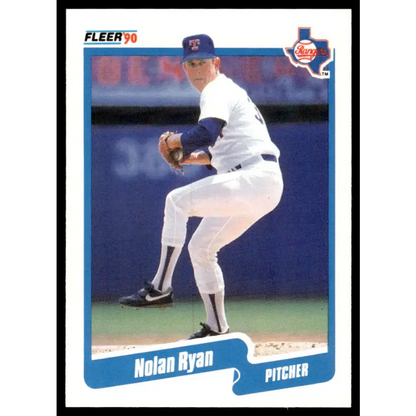 1990 Fleer #313 Nolan Ryan EX/NM Texas Rangers Baseball Card