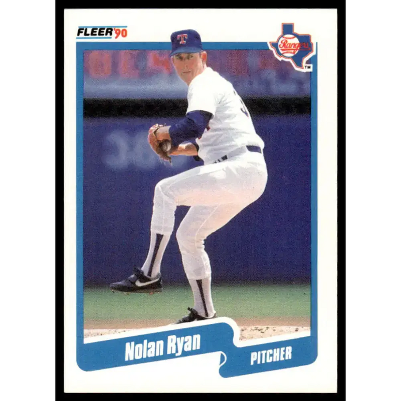 1990 Fleer #313 Nolan Ryan EX/NM Texas Rangers Baseball Card - Baseball Card Single