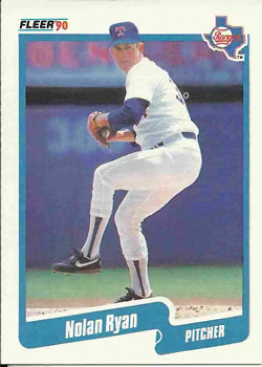 1990 Fleer #313 Nolan Ryan NM-MT Texas Rangers Baseball Card - Baseball Card Single