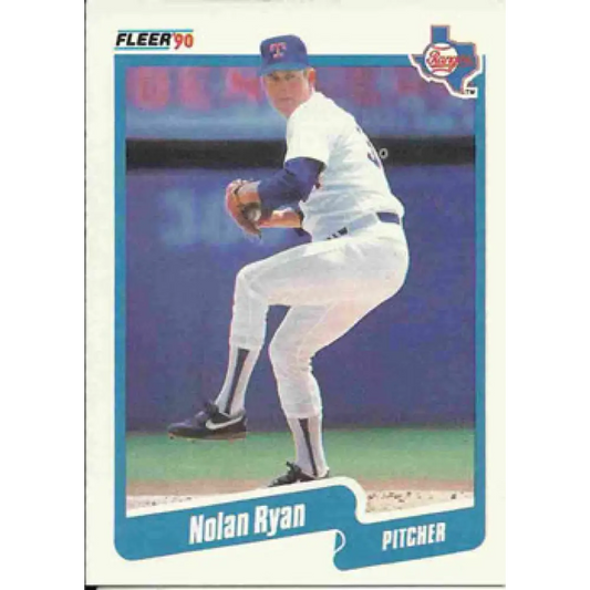 1990 Fleer #313 Nolan Ryan NM-MT Texas Rangers Baseball Card Image 1