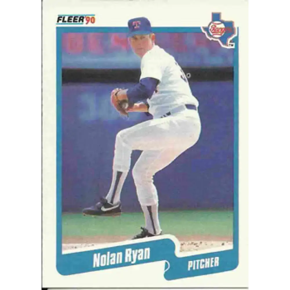 1990 Fleer #313 Nolan Ryan NM-MT Texas Rangers Baseball Card - Baseball Card Single