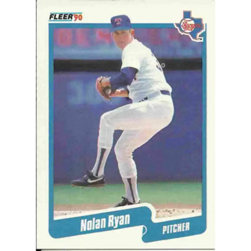 1990 Fleer #313 Nolan Ryan NM-MT Texas Rangers Baseball Card - Baseball Card Single