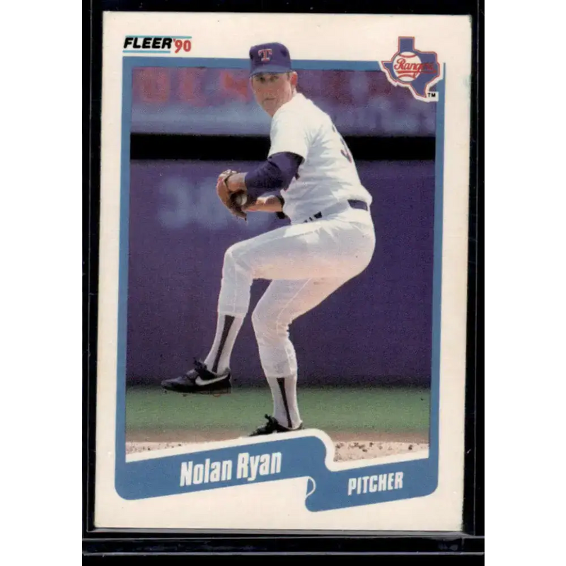 1990 Fleer #313 Nolan Ryan Texas Rangers NM-MT Baseball Card - Baseball Card Single
