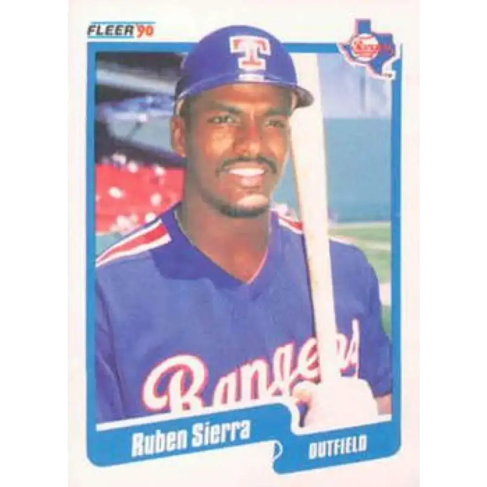 1990 Fleer #314 Ruben Sierra NM-MT Texas Rangers Baseball Card - Baseball Card Single