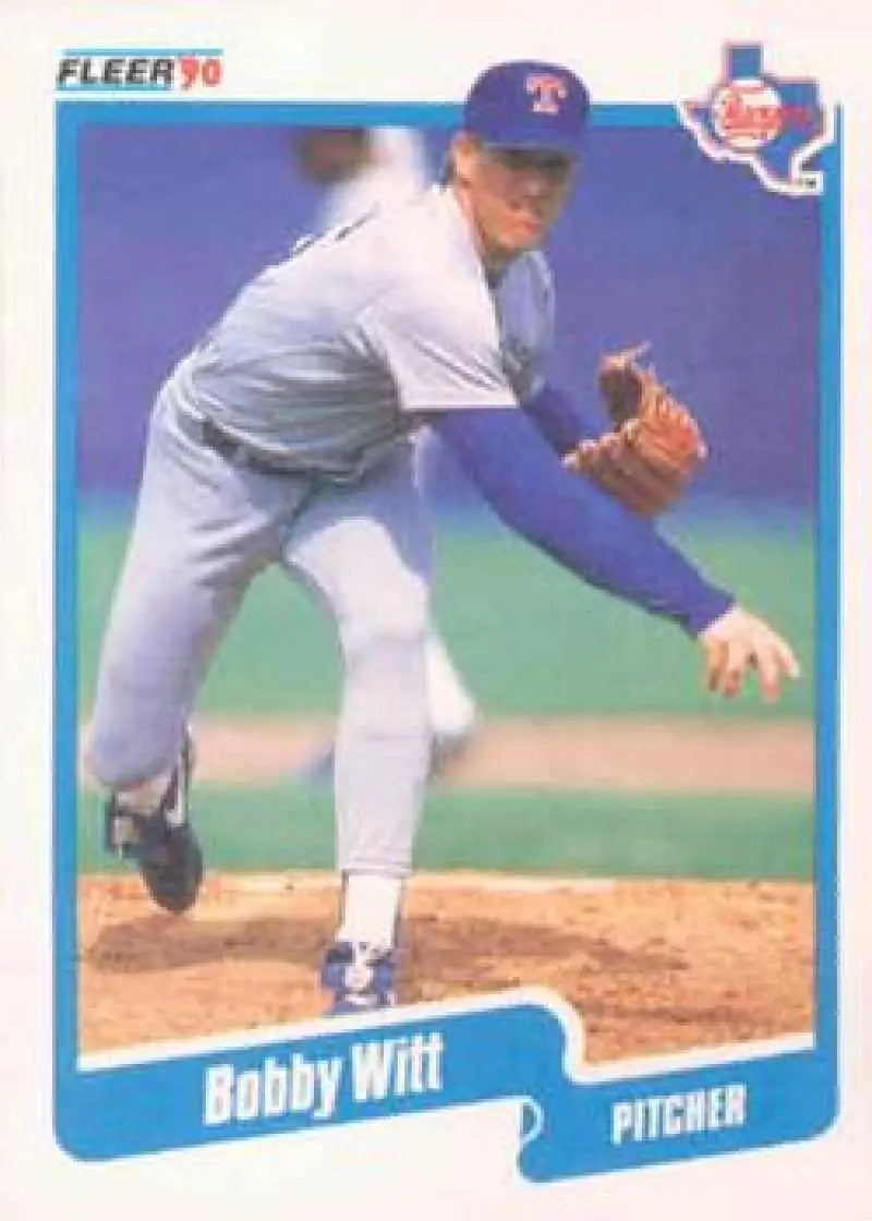 1990 Fleer #315 Bobby Witt NM-MT Texas Rangers Baseball Card - Baseball Card Single