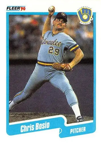 1990 Fleer #316 Chris Bosio NM-MT Brewers ID:3623 - Baseball Card Single