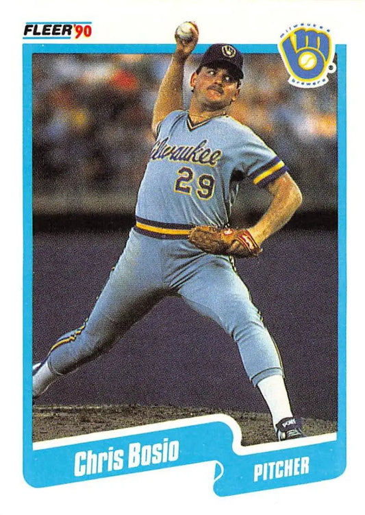 1990 Fleer #316 Chris Bosio NM-MT Milwaukee Brewers Baseball Card