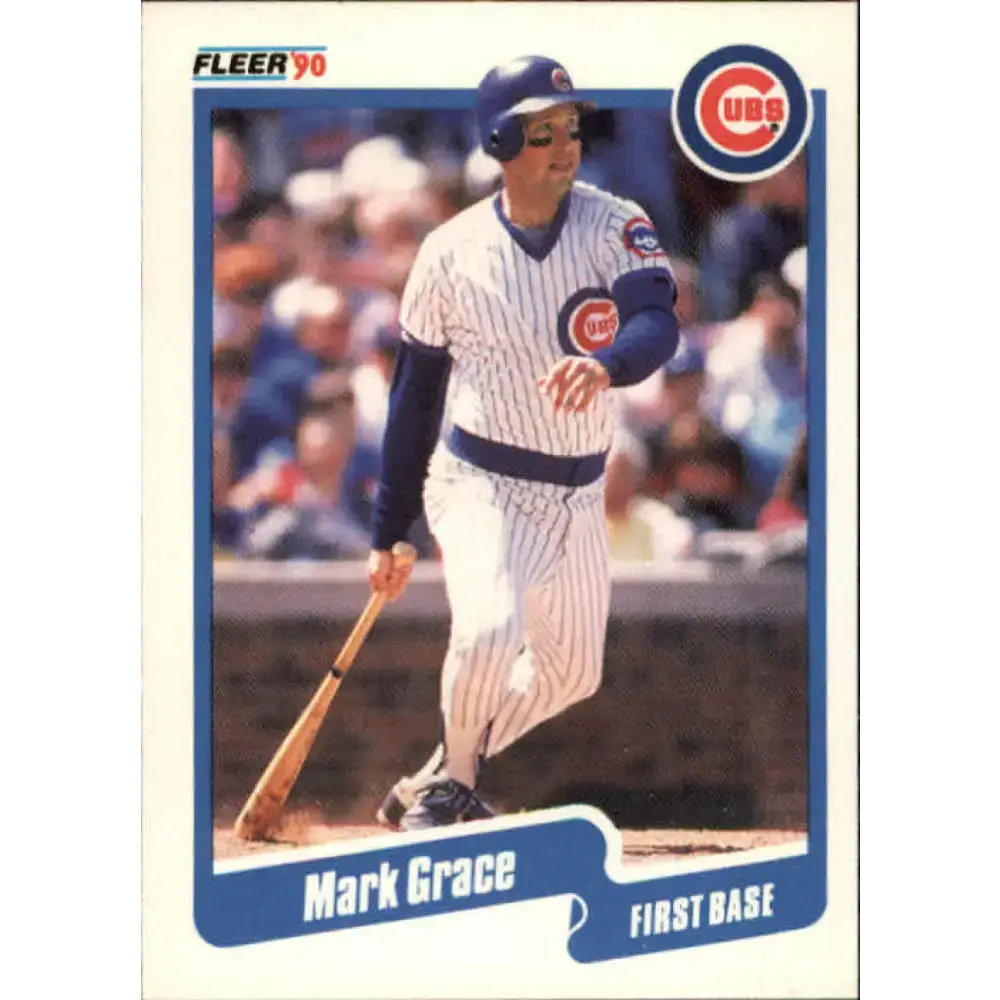 1990 Fleer #32 Mark Grace NM-MT Chicago Cubs Baseball Card - Baseball Card Single