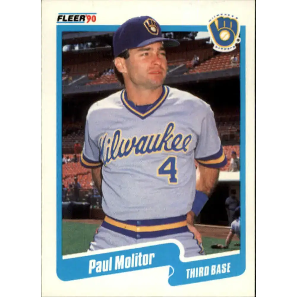 1990 Fleer #330 Paul Molitor NM-MT Milwaukee Brewers Baseball Card - Baseball Card Single
