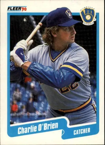 1990 Fleer #332 Charlie O’Brien NM-MT Brewers ID:21809 - Baseball Card Single