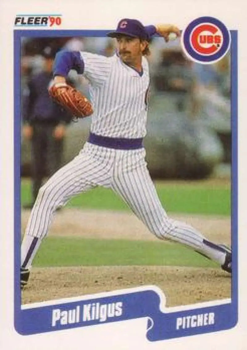 1990 Fleer #34 Paul Kilgus NM-MT Chicago Cubs Baseball Card - Baseball Card Single