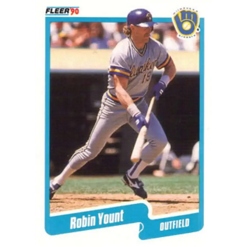 1990 Fleer #340 Robin Yount NM-MT Milwaukee Brewers Baseball Card - Baseball Card Single